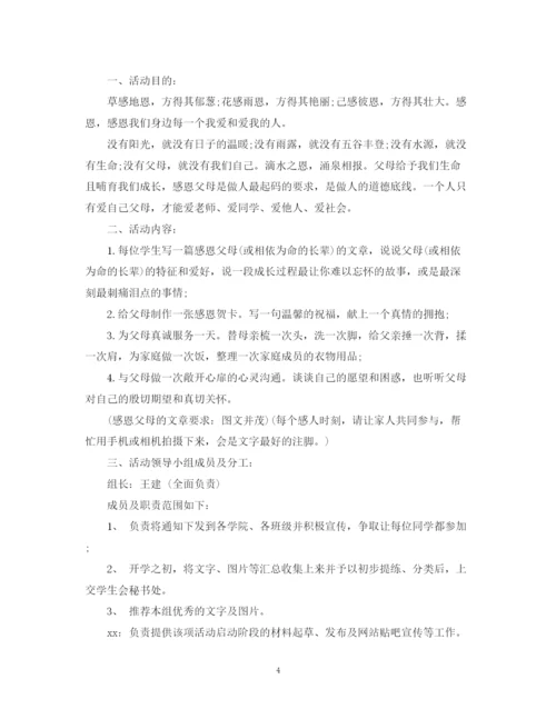 精编之大学生实践执行计划书.docx