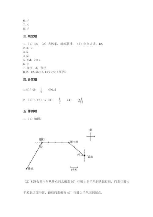 人教版六年级上册数学期末测试卷（b卷）word版.docx