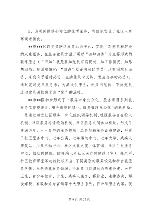 赴外地考察学习社区及非公党建工作.docx