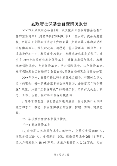 县政府社保基金自查情况报告 (2).docx