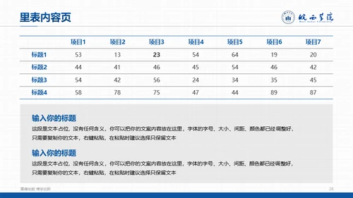 高校学术风毕业答辩范文通用PPT模板