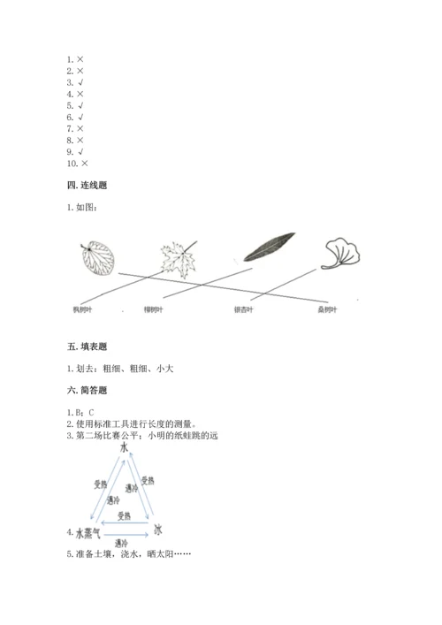 教科版小学一年级上册科学期末测试卷附答案【达标题】.docx