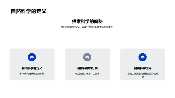 自然科学入门讲座PPT模板