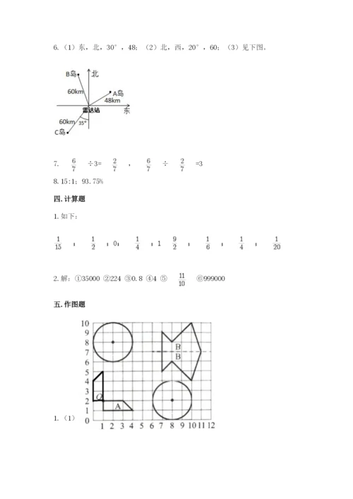 六年级上册数学期末测试卷附完整答案【历年真题】.docx