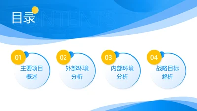 简约风目录介绍4项PPT图文页