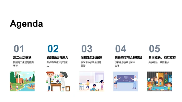 校园生活全景PPT模板