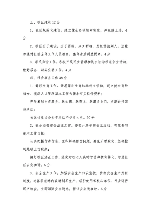 乡镇2022年小区工作目标管理考评措施-目标管理考评细则