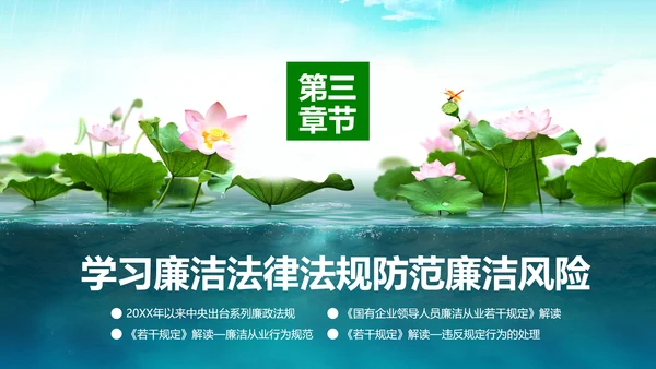 廉洁从业从政从严治党教育PPT课件模板