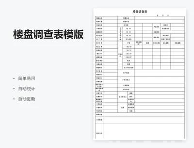 楼盘调查表模版
