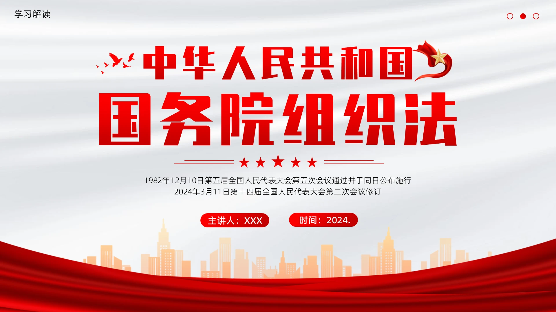 国务院组织法学习解读PPT课件全国两会
