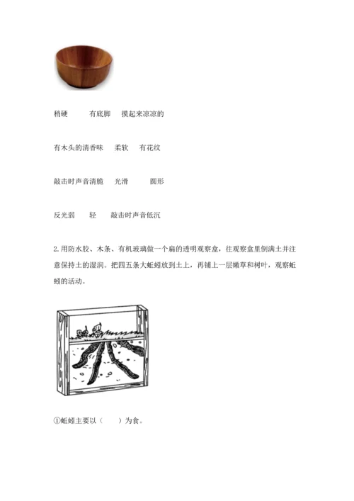 教科版二年级上册科学期末测试卷附答案【精练】.docx