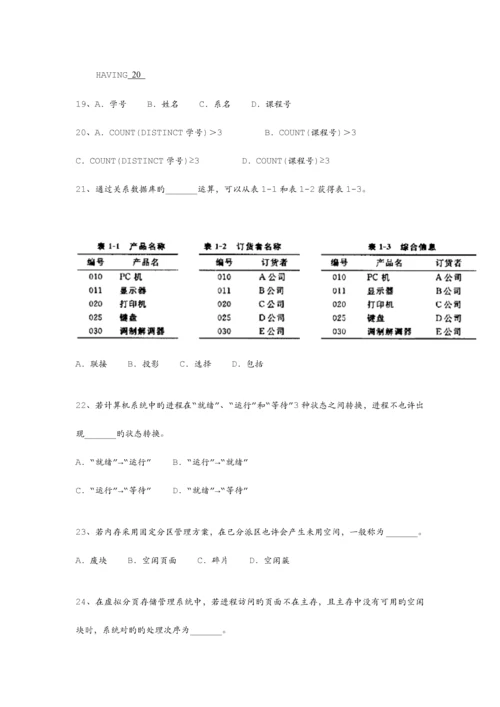 2023年最全历年程序员软考考试上午模拟真题合集.docx