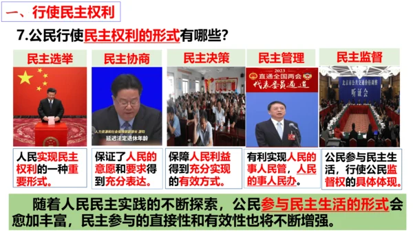 第3课 追求民主价值 复习课件（21张PPT）