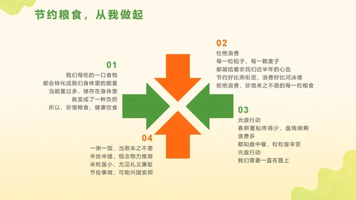 清新卡通手绘节约粮食主题教育PPT模板