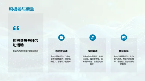 劳动技能的学习和应用
