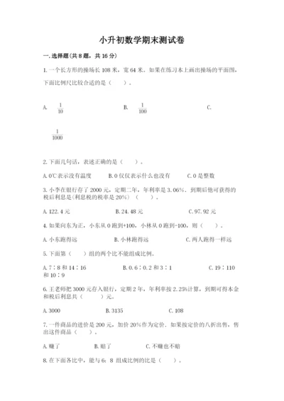 小升初数学期末测试卷及完整答案【名师系列】.docx