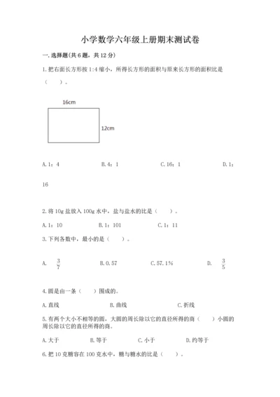 小学数学六年级上册期末测试卷含答案ab卷.docx