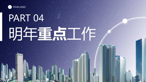实景城市物业地产年终工作总结PPT模板