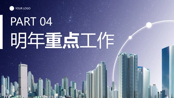 实景城市物业地产年终工作总结PPT模板