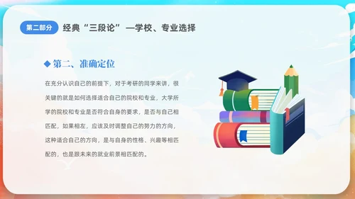 蓝色水彩插画风考研经验分享课件PPT