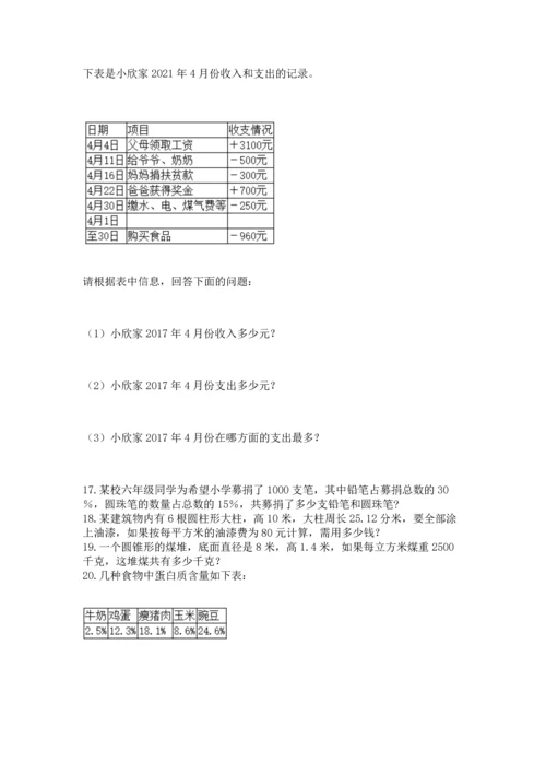 六年级小升初数学应用题50道及参考答案【达标题】.docx