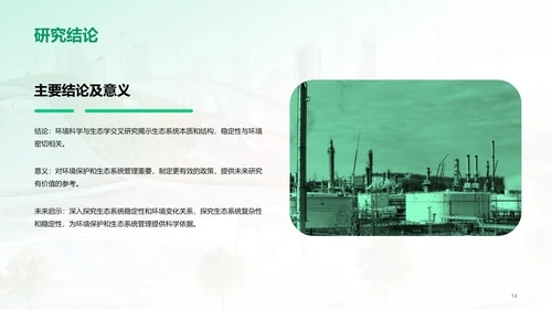 绿色商务现代环境科学与生态学交叉研究毕业答辩PPT模板