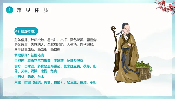绿色水墨风中医健康宣教PPT模板