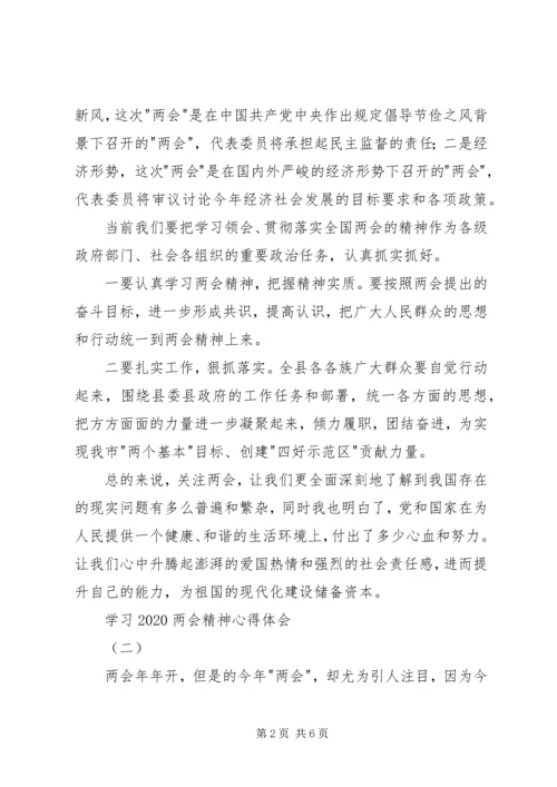 学习20XX年两会精神心得体会 (2).docx