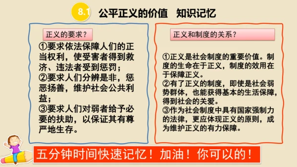 第八课  维护公平正义 （复习课件20张PPT）