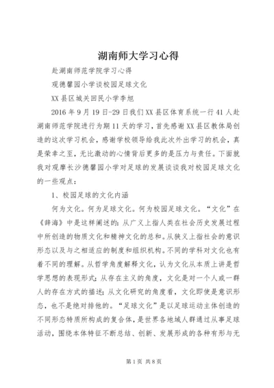 湖南师大学习心得.docx