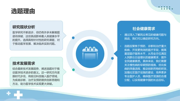 蓝色简约风医学研究生开题答辩PPT模板