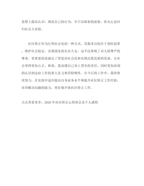 精编之社区矫正心得体会个人总结怎么写范文参考三篇.docx