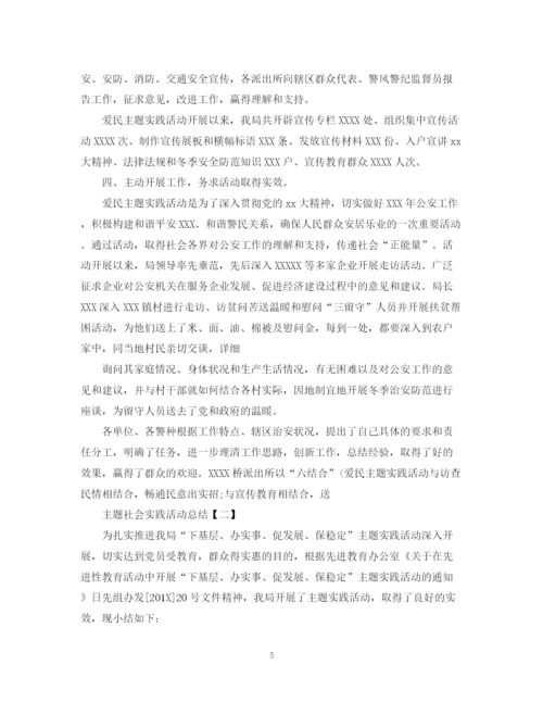 精编之主题社会实践活动总结范文.docx