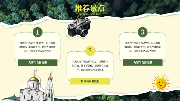 旅游剪纸风旅游分析PPT模板