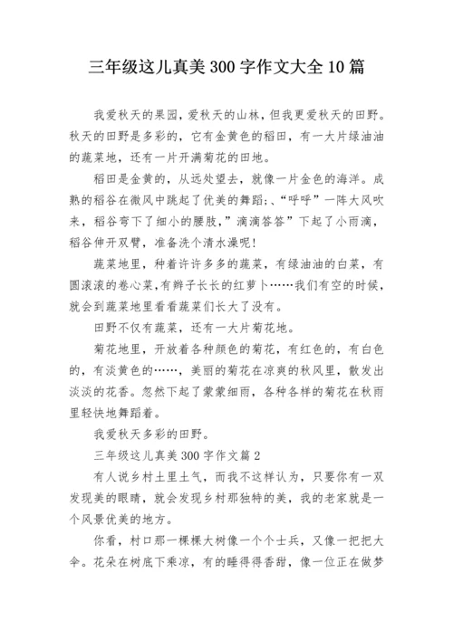 三年级这儿真美300字作文大全10篇.docx