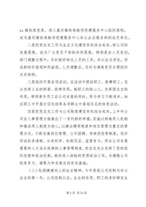 企业党建个人年终工作总结范文.docx