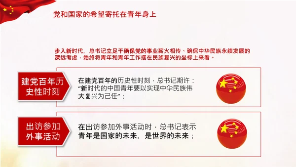 青年观团委共青团成立100周年讲话PPT模板
