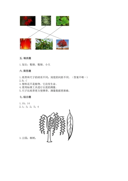 教科版一年级上册科学期末测试卷重点.docx