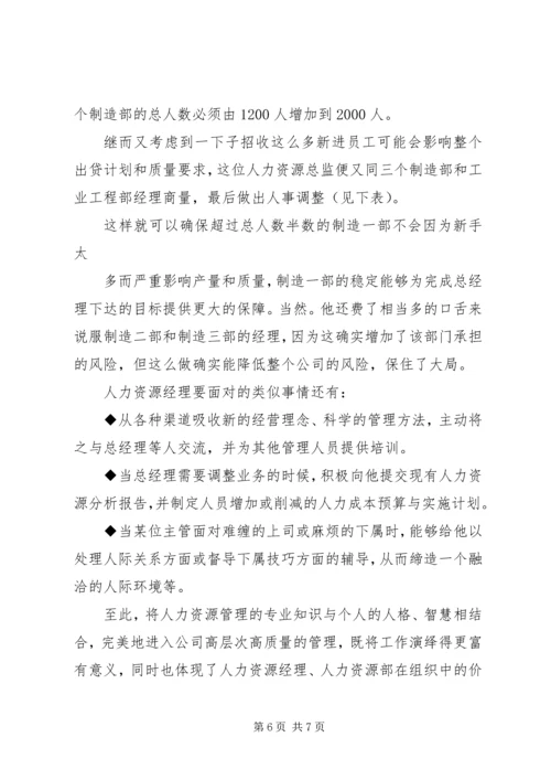 优秀人事经理的四种素质.docx