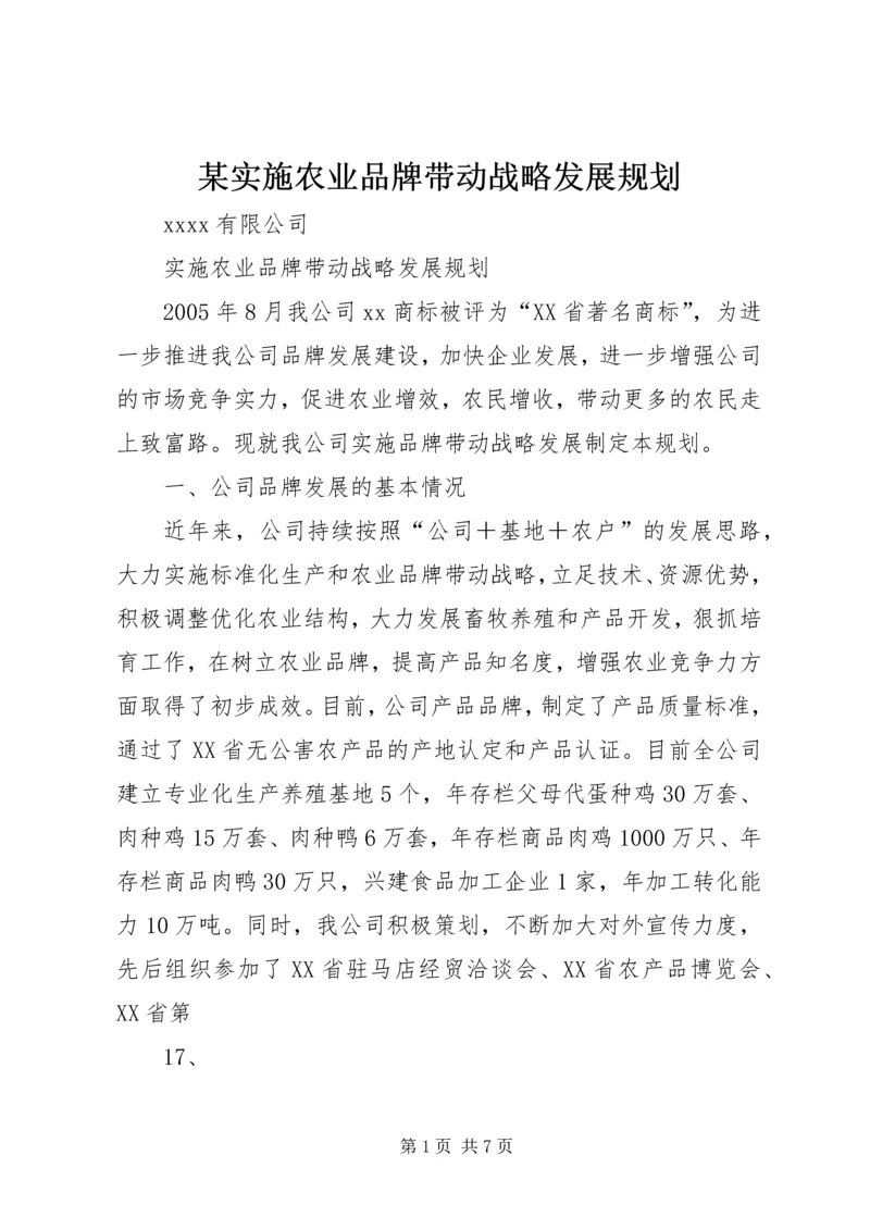 某实施农业品牌带动战略发展规划 (4).docx