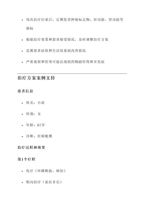 小荷肝癌晚期治疗方案