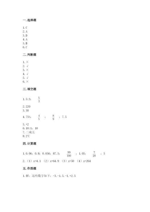 保定市安国市六年级下册数学期末测试卷及答案1套.docx