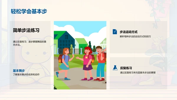 舞蹈基础教学PPT模板