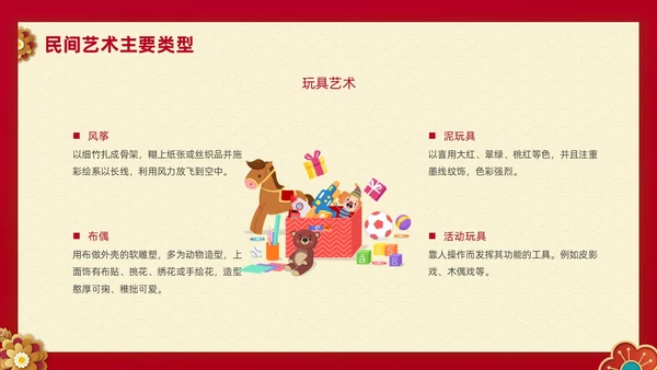 红色剪纸风喜庆中国传统民间艺术动态PPT
