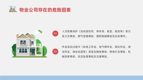蓝色简约风物业安全生产培训课件安全教育