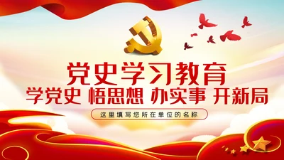 党史学习教育建党100周年党课党建PPT模板