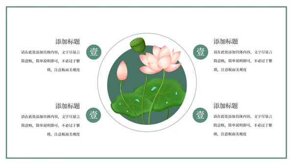 中国国学荷花课件PPT模板