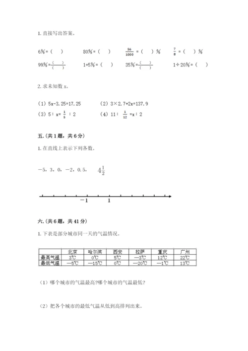 小学毕业班数学检测题含答案（最新）.docx