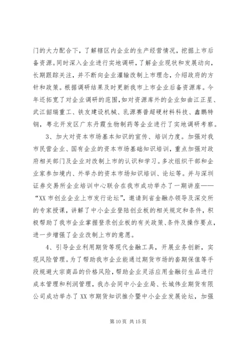 市金融办工作总结与工作计划 (3).docx