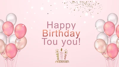 粉色生日快乐派对纪念册相册动态PPT模板